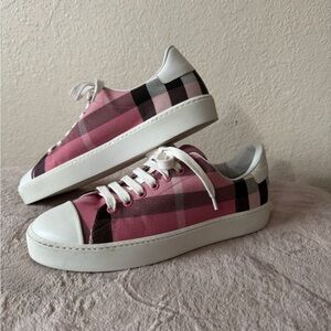 Burberry Banner House‎ Check Tennis Shoes Sneakers Size 38